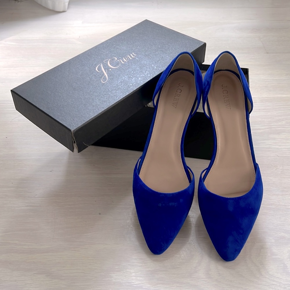 J. Crew suede d’orsay flats - Deep Violet